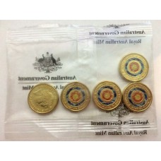 2018 $2 ANZAC Day Lest We Forget - Eternal Flame 5 Coin Satchel