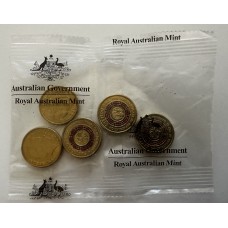 2019 $2 ANZAC Day Lest We Forget - Repatriation 5 Coin Satchel