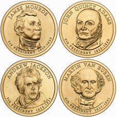 2008 (5th to 8th) US President - Four $1's Uncirculated Coin